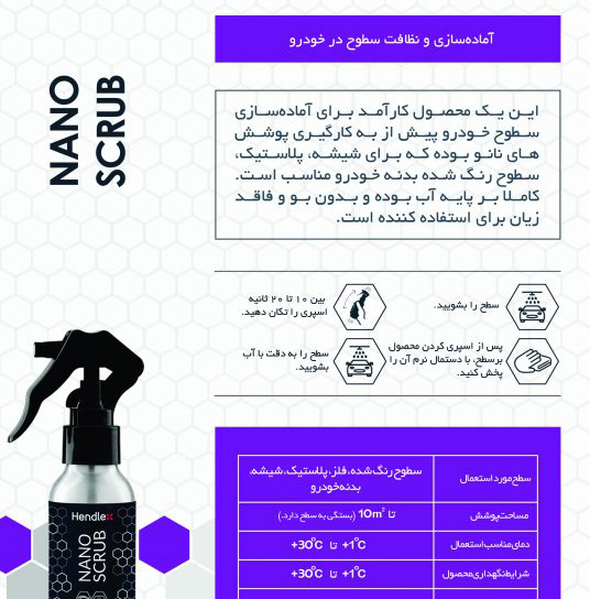 اسپری پاک کننده سرامیک بدنه خودرو هندلکس مدل Hendlex Nano Scrub