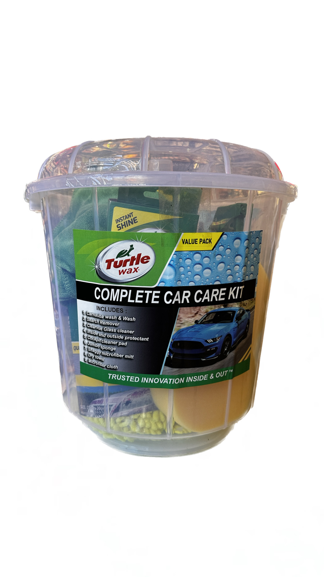 پک شستشوی ترتل همراه با سطل مدل COMPLETE CAR CARE KIT turtle