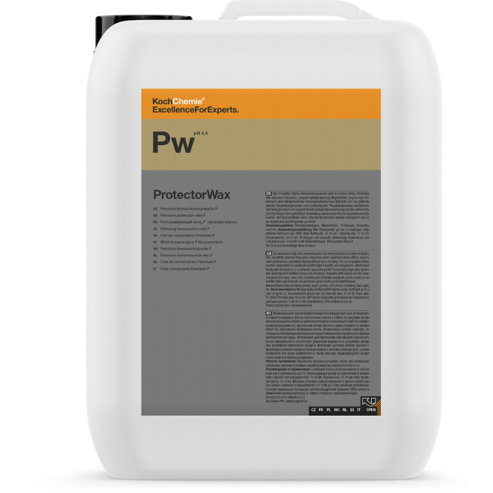 واکس محافظ، براق کننده و آبگریز کننده 10 لیتری کوکمی مدل Koch Chemie Pw Protector Wax